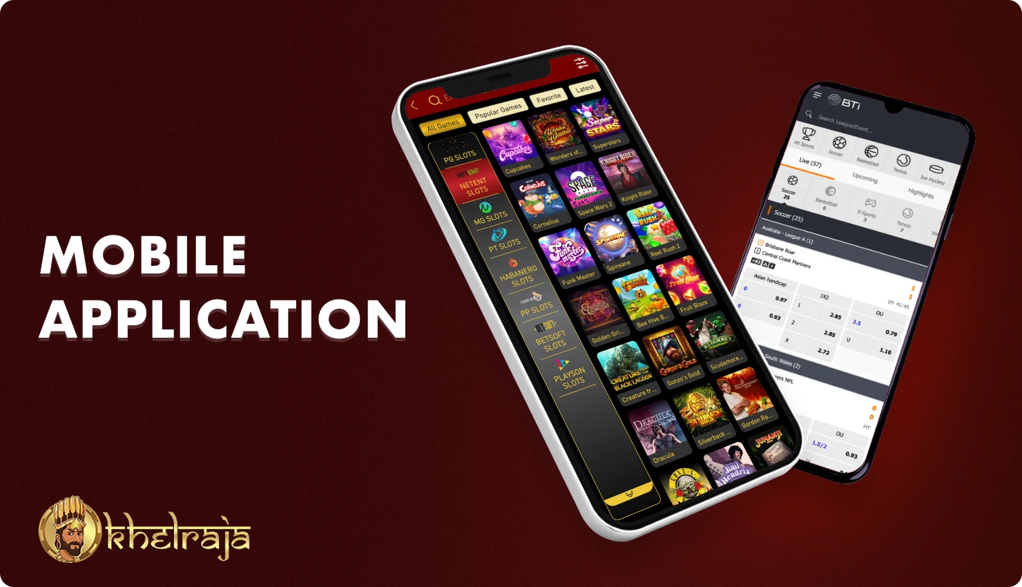 निःशुल्क Khelraja मोबाइल ऐप आपको सट्टा लगाने और चलते-फिरते कैसिनो गेम खेलने की अनुमति देता है