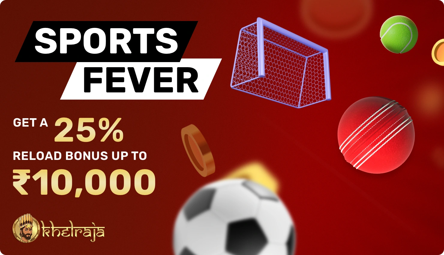 Sports Fever is a special reload bonus for Khelraja users who bet on sports